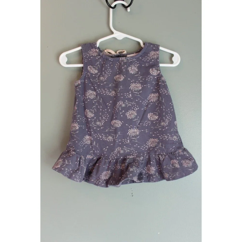 Savannah Dandelion Baby Girls Sleeveless Tank Top Size 2T Gray Pink